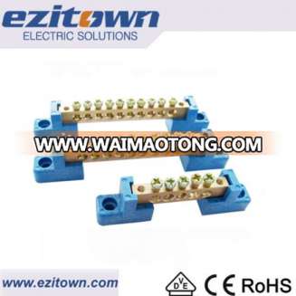 ip67 4-way 30a 3 pole 4mm screw type cable low voltage test euro brass copper small ground earth feed through terminal block